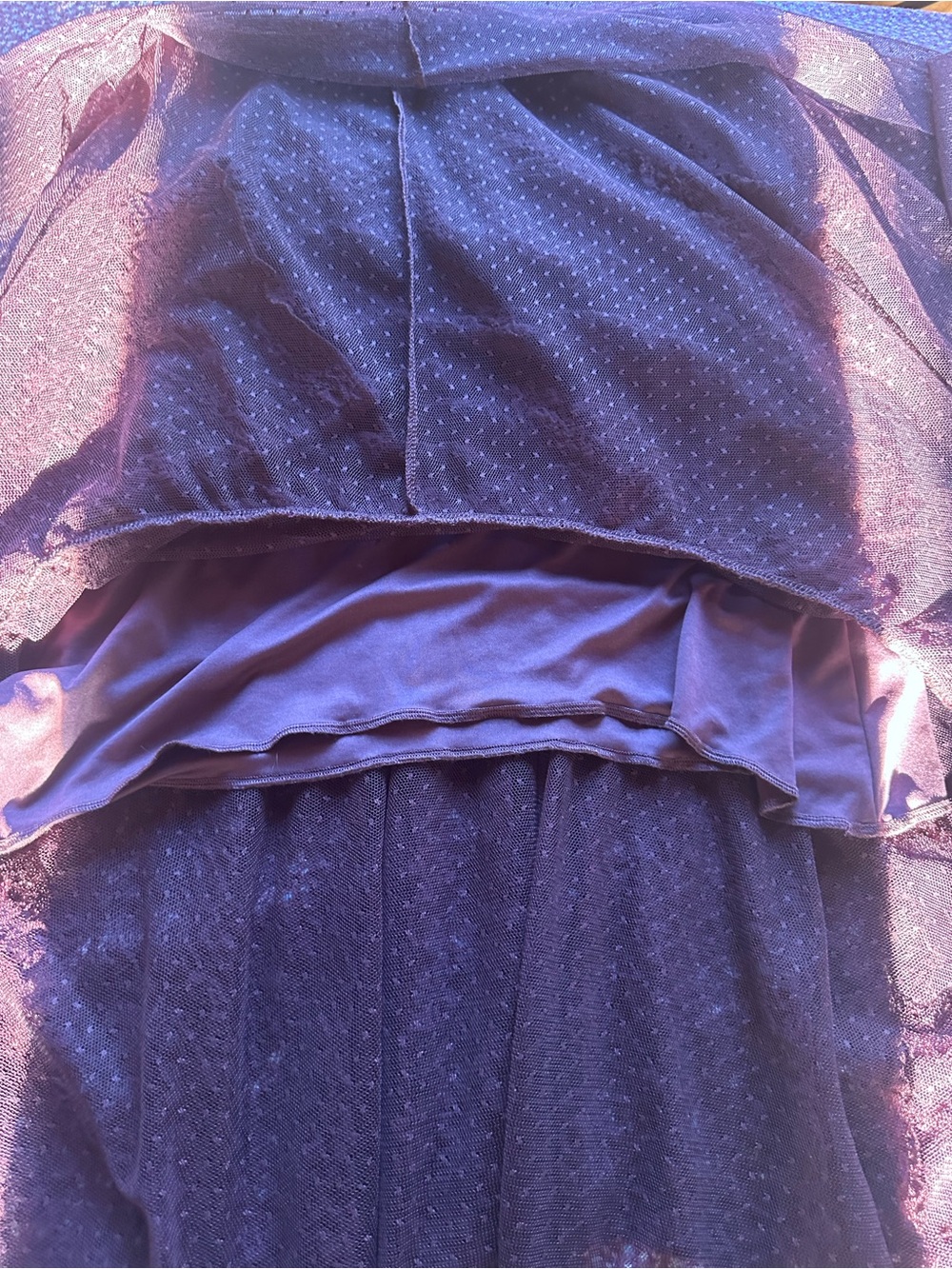 Free People Lace in Love Burgundy Lace Tiered Maxi Skirt - Picture 8 of 9